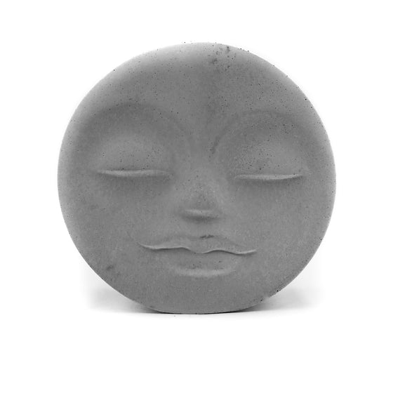 Concrete Moon Face Vase grey gray