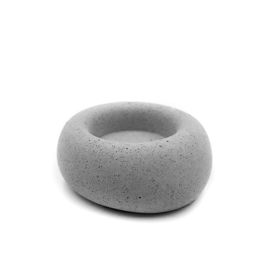 Concrete tealight candle holder grey gray