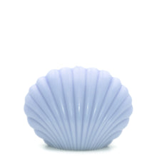  seashell shell candle pillar in blue