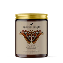  atlas whiskey and tobacco oud candle a pleasant thought
