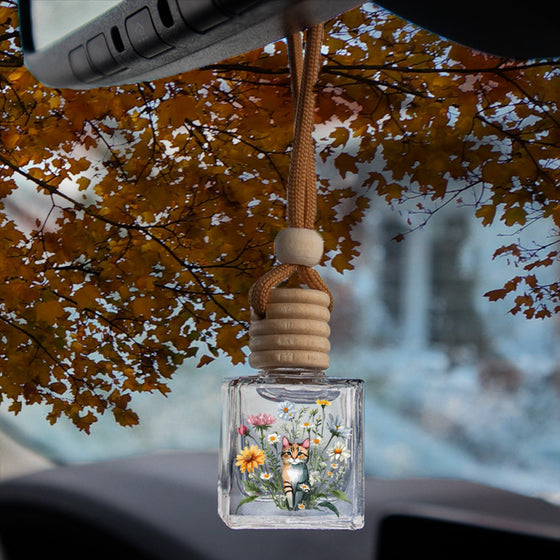 Cat Among Flowers | Car Diffuser