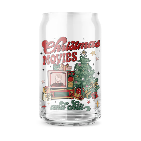 Christmas Movies & Chill | Beer Can Glass | Glassware