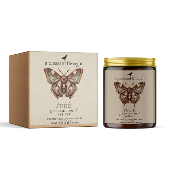 Jude | Green Amber & Vetiver | Jar Candle