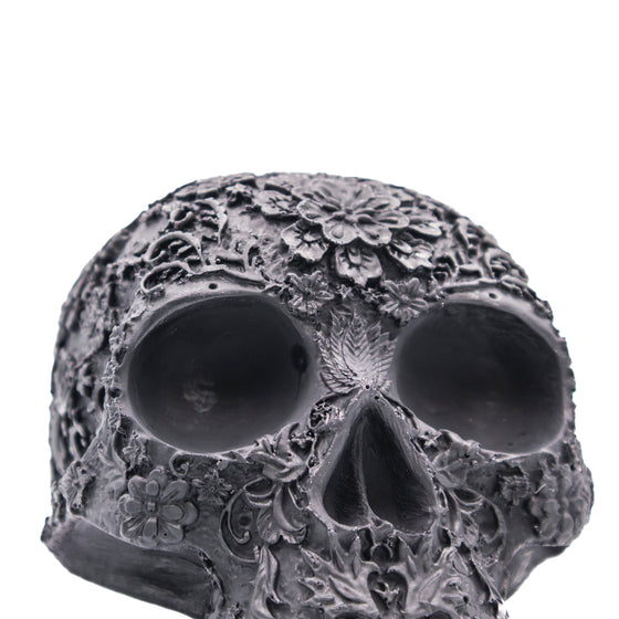 Ornate Half Skull Candle | Pillar