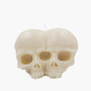 Siamese Twins Skull Candle | Pillar
