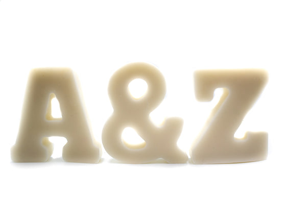 Alphabet Candle Pillar A & Z