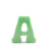 Alphabet Candle Pillar Green