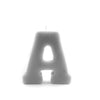 Alphabet Candle Pillar Grey Gray