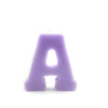 Alphabet Candle Pillar Purple Lilac