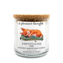  custom pup and friend candle a pleasant thought
