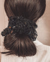 Black Tulle and Sequin Formal Scrunchie brunette