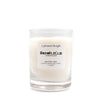 kontattam butter cake coconut apricot wax candle in a classic, clear glass votive with a wooden wick tamil candle a pleasant thought