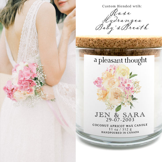 custom bouquet candle a pleasant thought pride
