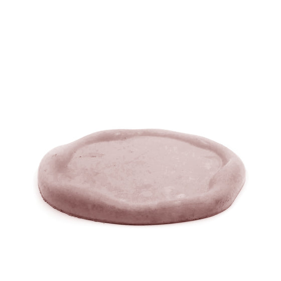 Concrete Abstract Round Dish side pink