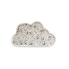Concrete Cloud Dish light grey with black splatter