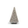 Concrete Diamond Ring Cone light grey with black splatter