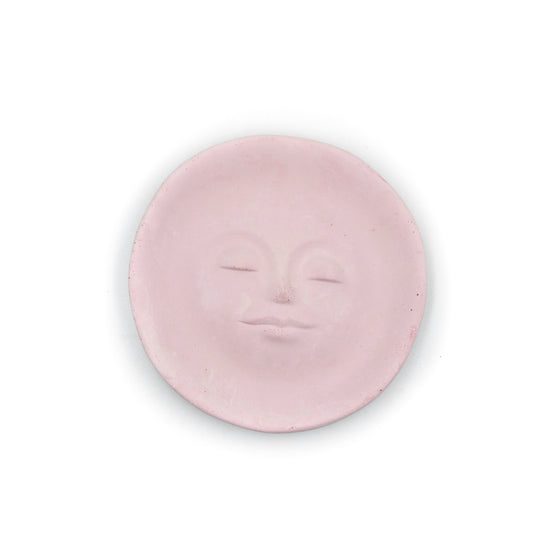 Concrete Face Dish dusty rose pink