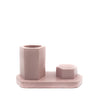 concrete hexagon incense holder dusty rose pink