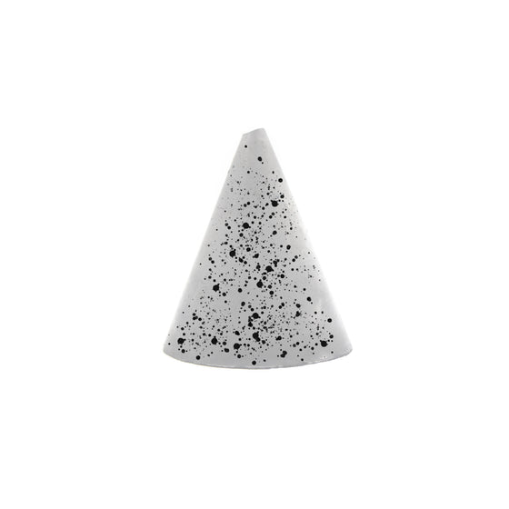 Concrete Ring Cone light grey with black splatter