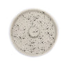 Concrete Round Incense Holder light grey with black splatter