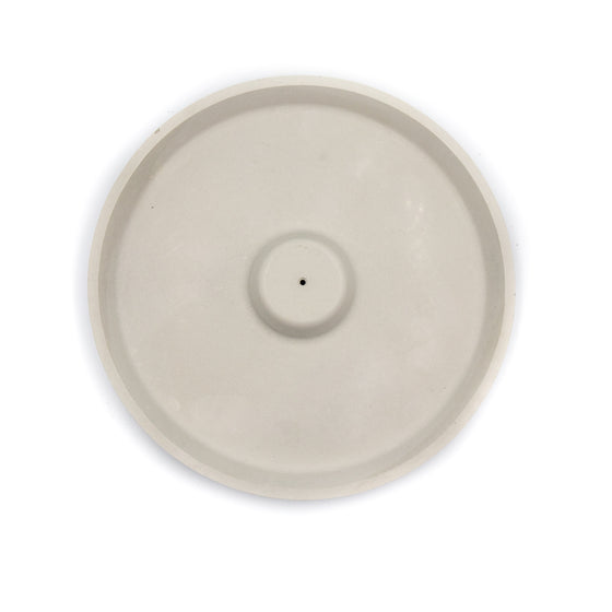 Concrete Round Incense Holder white light grey a pleasant thought