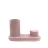 round incense holder concrete dusty rose pink