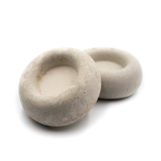 Concrete tealight candle holder two