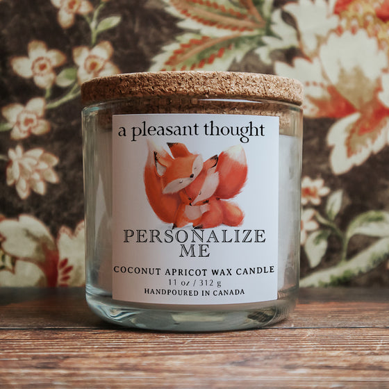 custom foxy hugs candle a pleasant thought