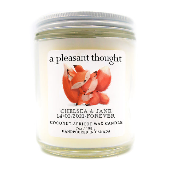 custom foxy hugs candle a pleasant thought
