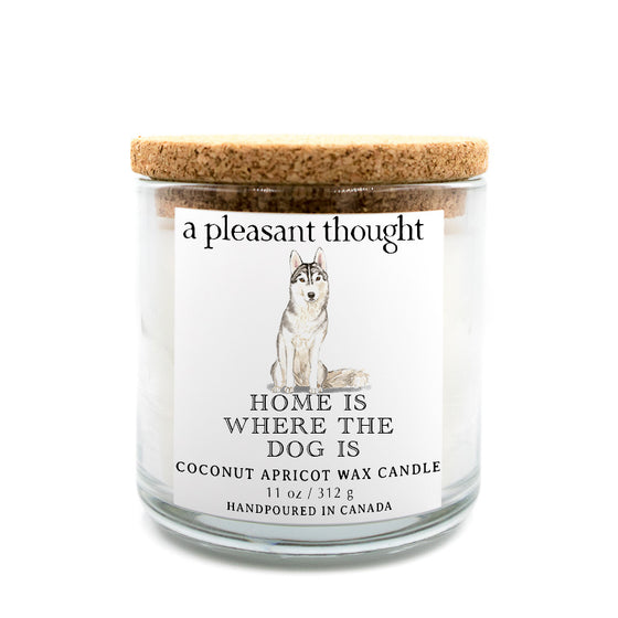 custom dog candle home is where the dog is 
