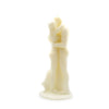 Embracing Couple Candle Pillar Ivory White A Pleasant Thought