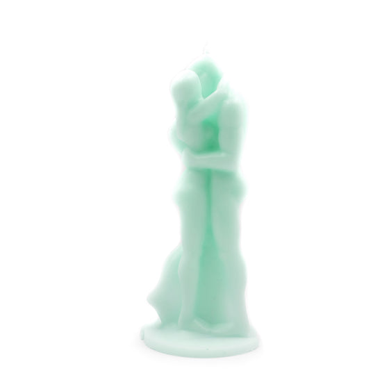 Embracing Couple Candle Pillar Mint