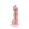 Embracing Couple Candle Pillar Pink