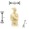 grecian goddess bust candle pillar sizing chart