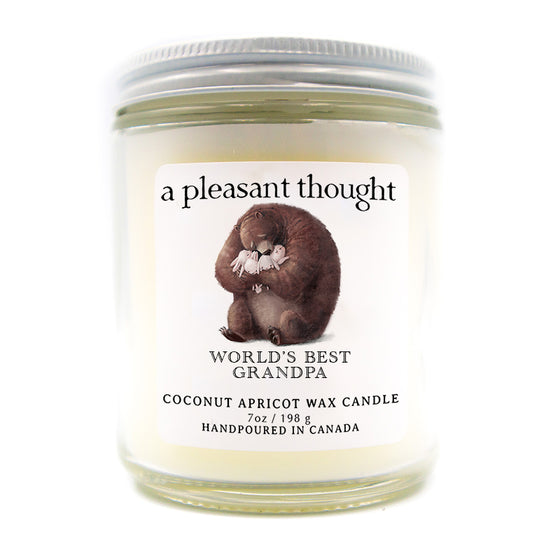 custom big bear candle world's best grandpa
