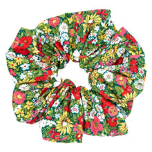  big scrunchie green with florals Liberty of London