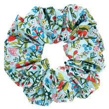  big scrunchie aqua with florals Liberty of London