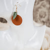 burnt orange polymer clay earrings dangles