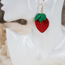  strawberry polymer clay earrings dangles