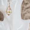 bee and rose quartz vignette earrings dangles