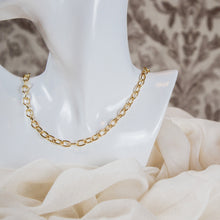  gold-filled flat cable chain with nautical toggle clasp necklace