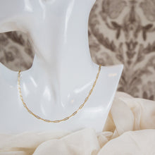  dainty drawn cable gold-filled paperclip chain necklace