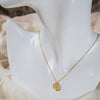 astrology zodiac sign pendant with dainty gold-filled cable chain necklace aquarius