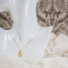 birth month flower gold-filled cable chain necklace january