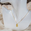 birth month flower gold-filled cable chain necklace january