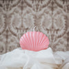 pink seashell shell candle pillar handcrafted