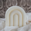ivory rainbow arch candle pillar handcrafted