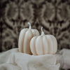 ivory pumpkin candle pillar handcrafted