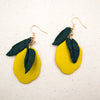 lemon drop polymer clay earrings dangles