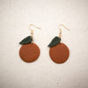 burnt orange polymer clay earrings dangles